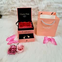 Caseta Bijuterii Eleganta cu Design Floral Roz