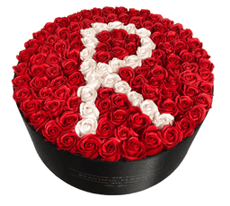 Aranjament Floral Litera R in Cutie Gigant
