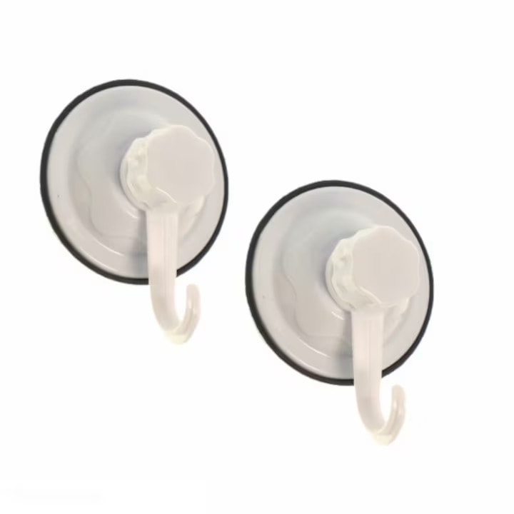 Set 2 Cuiere din Plastic cu Ventuza, 8 cm