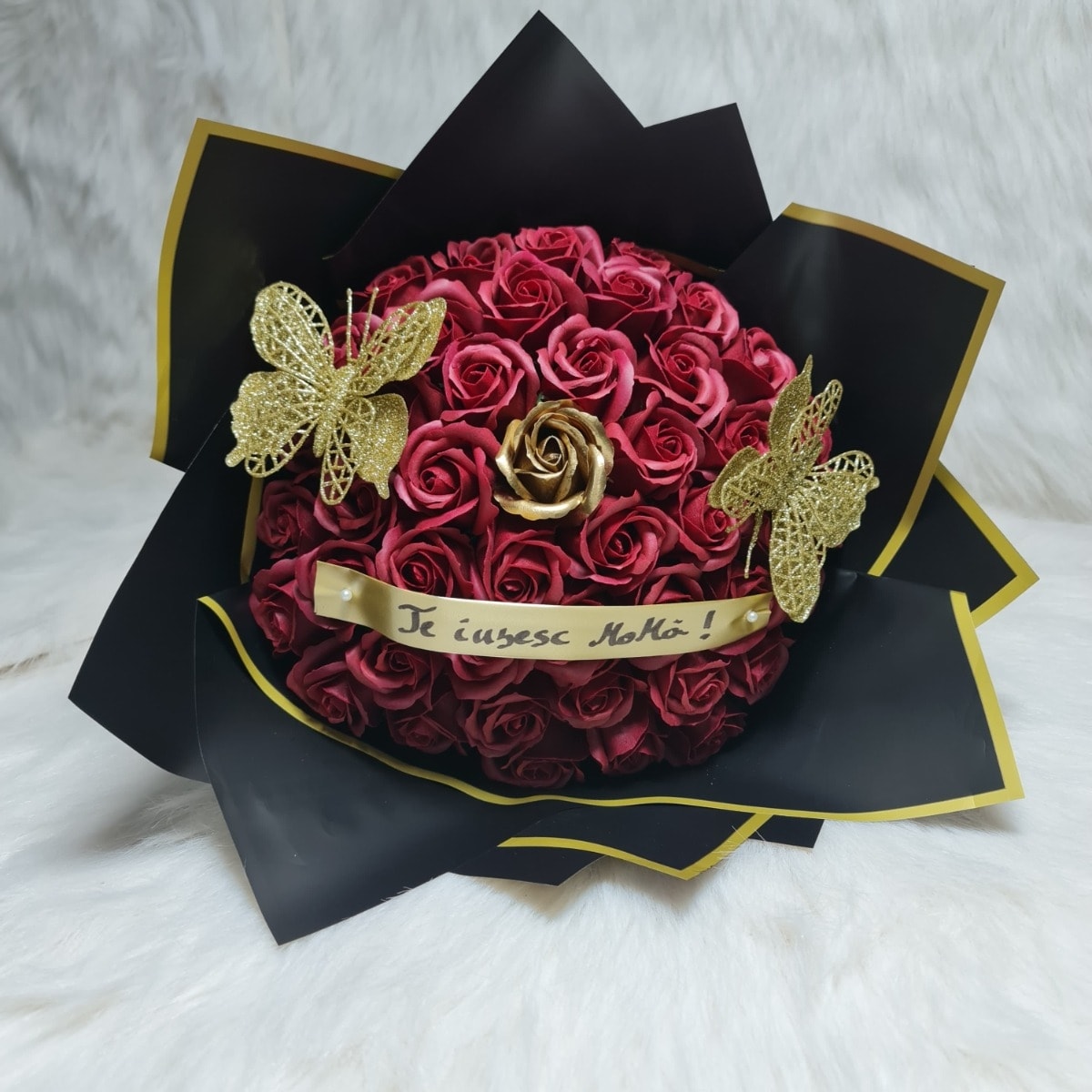 Buchet 45 trandafiri te iubesc mama