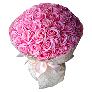 Buchet cu 51 trandafiri Luxuri deschis de sapun-1