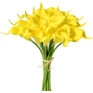 Buchet Crini Calla Artificiali, 20 Bucati, 35 cm