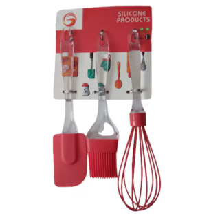 Set Ustensile Bucatarie din Silicon, Tel, Spatula, Pensula