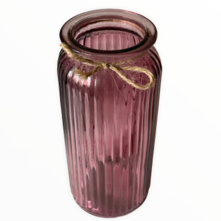 Vaza din sticla eleganta, 24x10 cm, Transparent