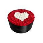 Cutie Inima Gigant cu 151 trandafiri de sapun, 50 cm