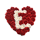 Trandafiri din sapun parfumati - inimioara 29 cm, i3-06