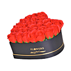 Aranjament floral  inima cu 25 trandafiri parfurmati de sapun rosii 